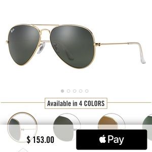 Authentic ray ban large aviator